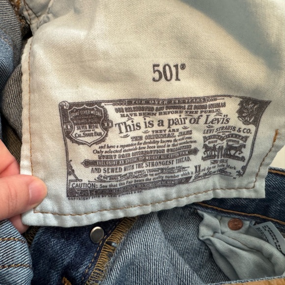 Levi's 501 Red Tag Button Up Fly Classic Blue Denim Jean 40 x 29 - Picture 9 of 9